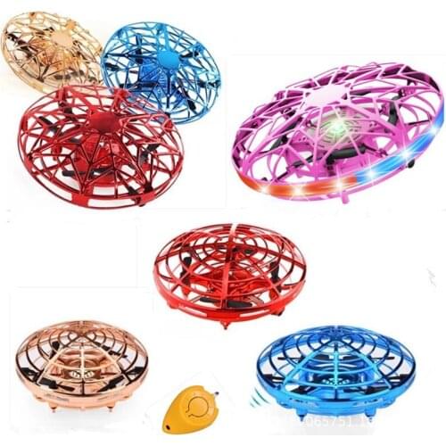 Creative Helicopter UFO Dron Aircraft Hand Sensing Infrared RC Quadcopter Electric Induction Toys for Children Mini Drone 7-14Y
