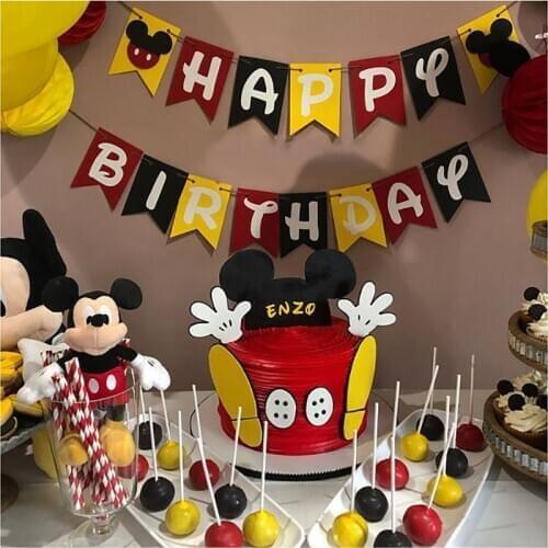 Party Supplies Mickey Mouse Image Party Decoration Children Birthday Party Balloon Pendant Baby Shouwer Supplies Childrens Birth