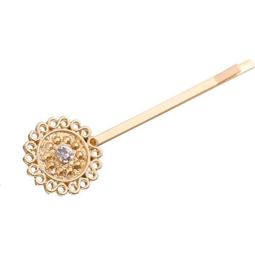 Vintage fashion flower rhinestone crystal hairpin hairgrip hairclips hair clip grip pin barrette ornament hair accessories