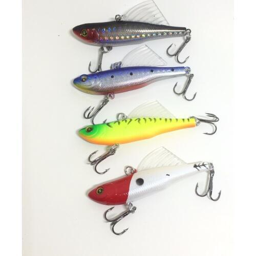 Y139 4 colors 14.5g 6.5cm winter fishing lure hard bait VIB with lead inside ice sea fishing tackle diving swivel wobbler lure