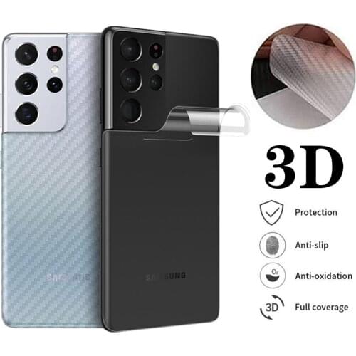 Back Carbon Fiber Screen Protector For Samsung Galaxy S20 S21 Ultra S20 S10 S9 S8 Note 20 10 9 Plus A52 A72 A51 Protective Film
