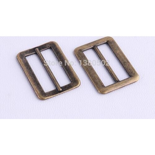 10pcs/lot bronze color metal Slider Tri Glide Adjust Buckles slide Buckle for bag belts garment accessories
