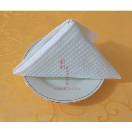 100 PCS White 100% Cotton Thick Waffle Dining Napkins Table Linen HIGH QUALITY Cloth Napkins Poly Cotton Hotel Wedding