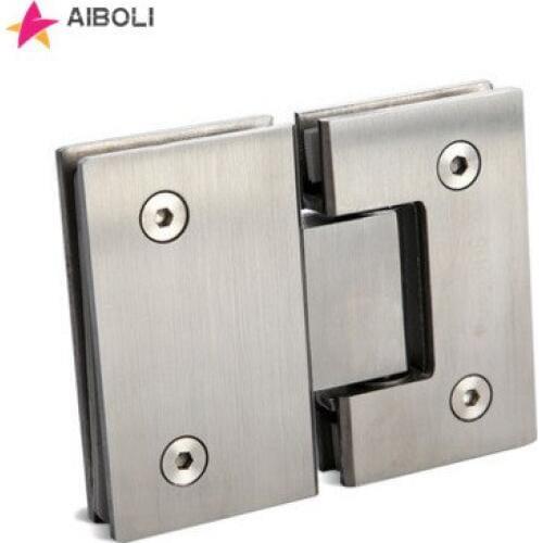 2PCS 180 Degree Open 304 Stainless Steel Wall Mount Glass Shower Door Hinge For Home Bathroom Furniture Hardware