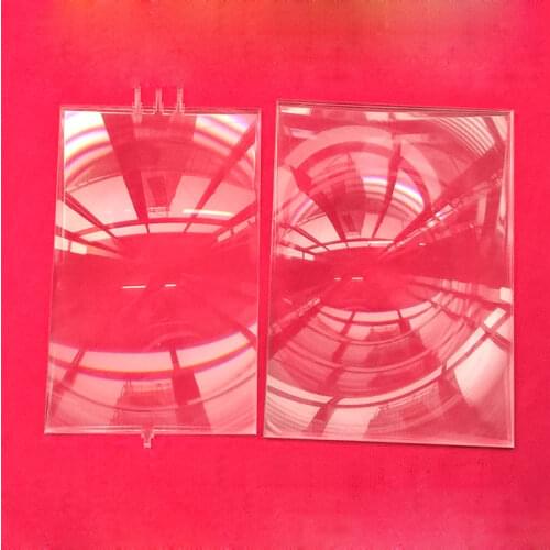 2pcs Plastic Projector Fresnel Lens Solar Focal Length 185mm 120mm for 5" 5.8" DIY Projector,Plane Magnifier 150x86mm 140x102mm