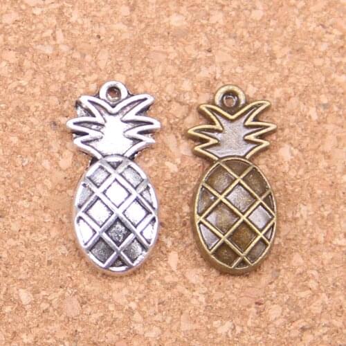 54pcs Charms pineapple 24x12mm Antique Pendants,Vintage Tibetan Silver Jewelry,DIY for bracelet necklace