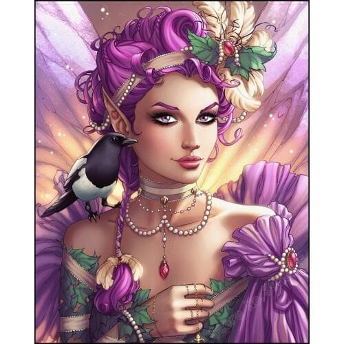 Full Square/Round Drill 5d DIY Diamond Painting Butterfly Queen with Jewelry Ruby Crystal Mosaic Cross Stitch Diamond Embroidery