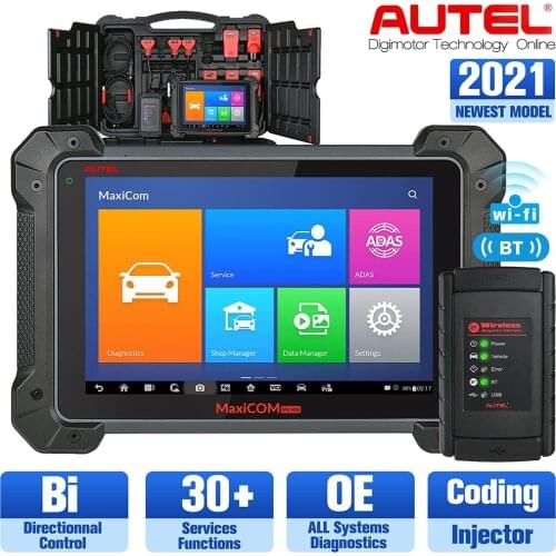 Autel MaxiCOM MK908 Diagnostic Tools Obd2 Scanner ADAS Car Diagnostic IMMO Keys actuation tests ECU Coding