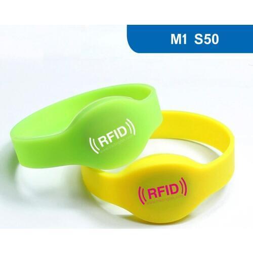 WB01 RFID Wristband for Access control Hotel Door Lock Key NFC Bracelet ISO 14443A,13.56MHz 1KBYTE R/W with M1 S50 Chip