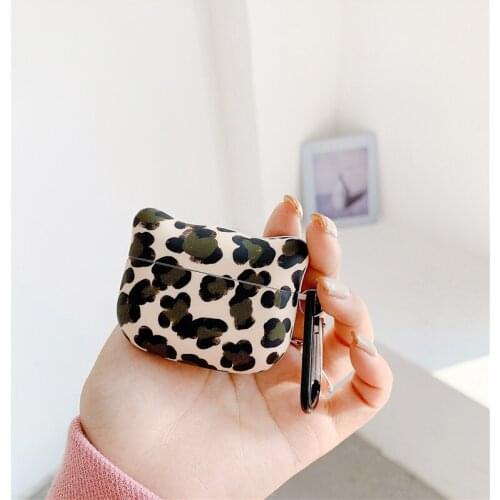 Luxury Leopard Grain Printing Earphone Cases For AirPods 1 2 3 Soft Cat Design Headphone Cover For Apple Air Pods Pro Funda Capa