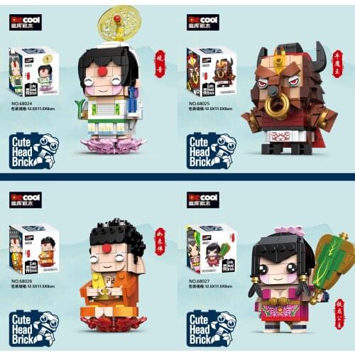 Decool Three Kingdoms Journey to the West Monkey King Cao Cao Zhuge Liang brickheadz building block toys for children gifts