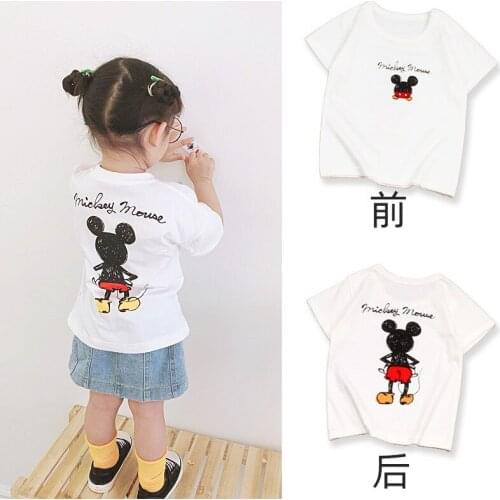 Childrens wear short-sleeved t-shirt 2021 summer new childrens baby clothes bottoming shirt absorbent, breathable