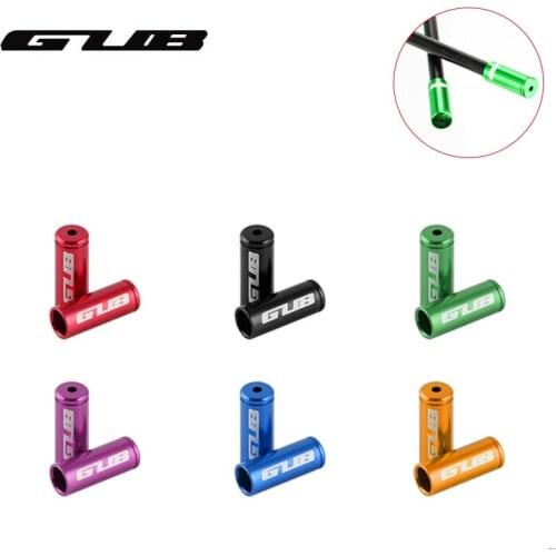 GUB 10pcs 4mm 5mm Aluminium Shift Brake Cable Cap For MTB Road Bike Colorful Cable Bicycle Derailleur Brake Cable End Tip Cap