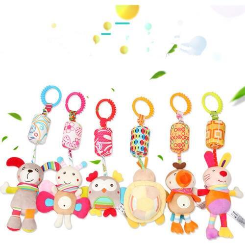 Rabbit/bird Infant Baby Toys Bell Mobile Baby Plush Toy Baby Bed Holder Rattles Toy Baby Crib Bed Hanging Bells Toy