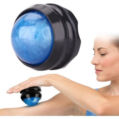 Hand Held Fitness Ball Manual Massage Roller Ball Stress Muscle Pain Relief Massager Used with Essential Oils or Lotion Relax