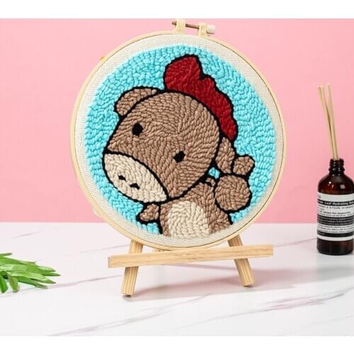 Punch Needle cartoon Pen Magic Embroidery cross stitch kits embroidery needlework sets fabric DIY Crafts Sewing Accessories