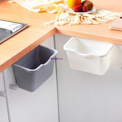 New 1PC Kitchen Storage Rack Cabinet Door Hanging Trash Garbage Bin Can Rubbish Container High Quality Kitchen Organizer FD