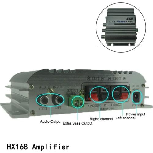 New Super Bass 40WX2+60WX1 Hi-Fi 2.1 Channel Stereo Mini Computer Car Amplifier Subwoofer Out Subwoofer 12V Power