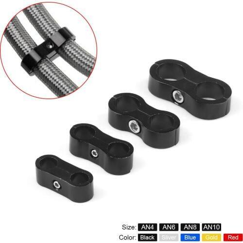Braided Rubber Hose Line Clamp Aluminum Anodized Line Separator Separator Divider Clamp Kit AN4 AN6 AN8 AN10