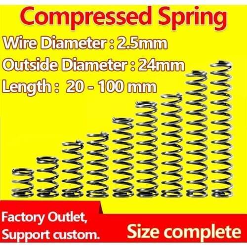 Glite Compressed Spring Wire Diameter 2.5mm, Outer Diameter 24mm Pressure Plate Spring Release Spring Return Spring