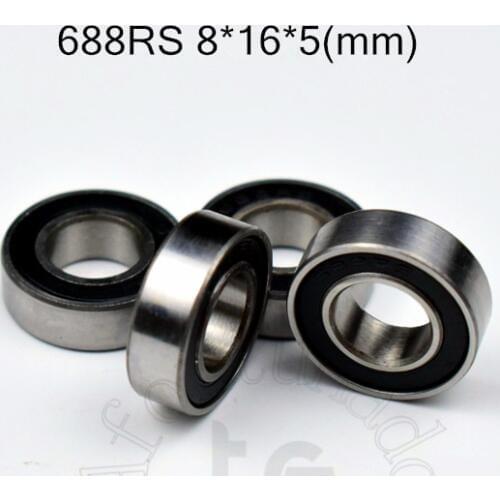688RS 8*16*5(mm) 10pieces free shipping ABEC-5 bearings rubber Sealed Miniature Bearing 688 688RS chrome steel bearings