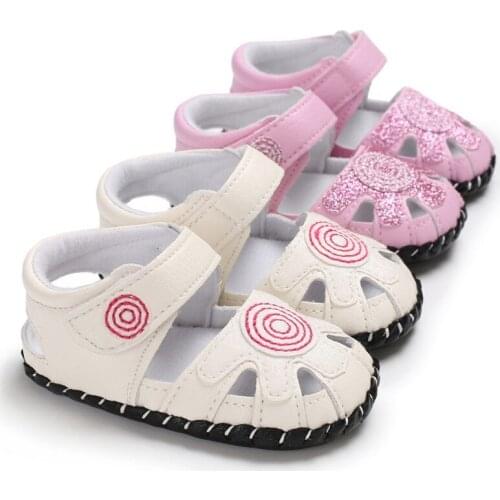 Flowers Spring Baby Shoes PU Flowers Baby Girl Shoes Soft Sole Anti-slipPrincess Shoes First Walkers