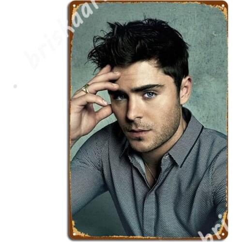 Zac Efron The Best Wallpaper Metal Signs Wall Plaque Printing pub Cinema Tin sign Posters