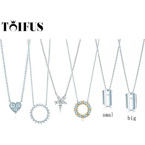 Original 925 Sterling Silver Jewelry Classic Fashion Necklace with Original Engraved Womens Jewelry Gift Free Shipping