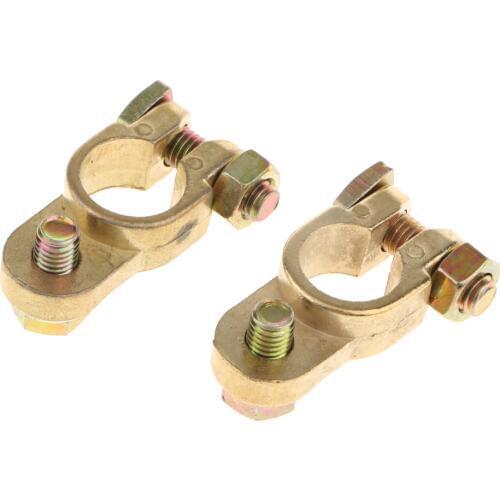 1 Pair Positive Negative Battery Terminals Connectors Clamps for Auto Car Motorcycle