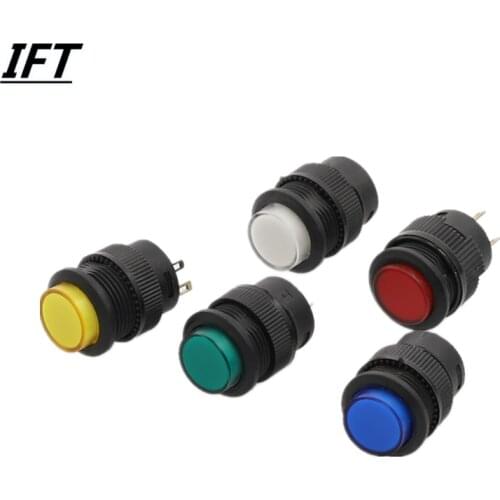 1pcs 16mm LED Lamp 4pin Momentary Type LED Lamp 4pin Round Self-recover Push Button Switch 3A/250VAC