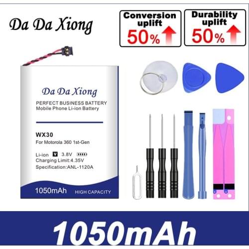 1050mAh WX30 SNN5951A Replacement Battery For Motorola Moto 360 1st-Gen 2014 Smart Watch Batteries