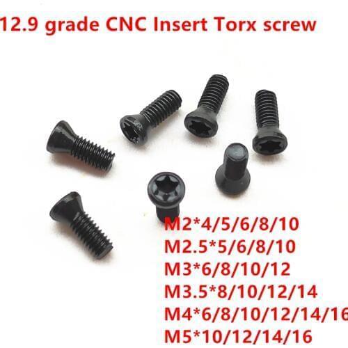 20Pcs M2 M2.2 M2.5 M3 M3.5 M4 M5 M6*L grade 12.9 Insert Torx Screw Replaces Carbide Inserts CNC Accessories Lathe Tool