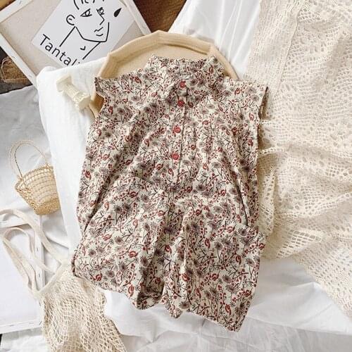 2020 Summer Casual Solid Clothes Sleeveless Girls Clothes High Quality Fashion Kids Clothes