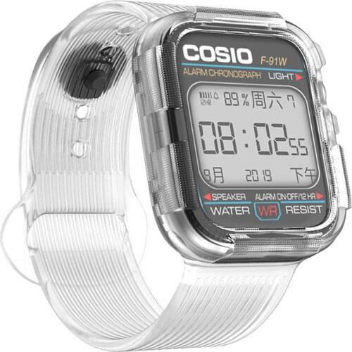 2021 Silicone Watch Band For Apple Watch Band Series SE 6 5 4 3 2 1 Silicone Case+Strap Sport Strap For iWatch Series 6 5 4 3