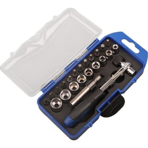 Car Repair Tool 23pcs Screwdriver Socket Set Car Repair Tool Ratchet Torque Wrench Combo Tools Kit Auto Repairing Tool Set
