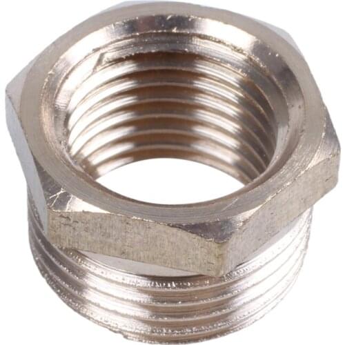 3/8" PT Male to 1/4" PT Female Hex Thread Bushing Piping Connector