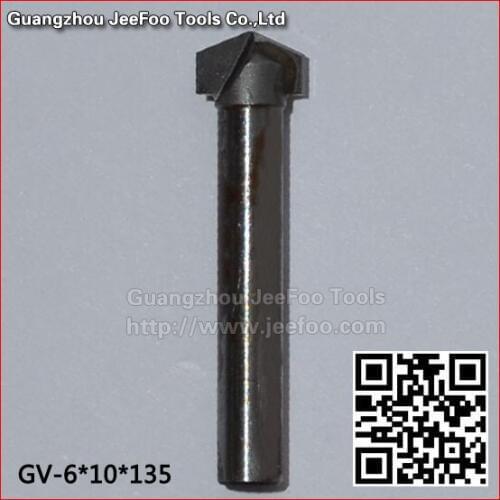 6mm*10*135 degree CNC router 3D wood engraving bit V groove woodworking tool sets, on mdf acrylic 3D cnc router engraver