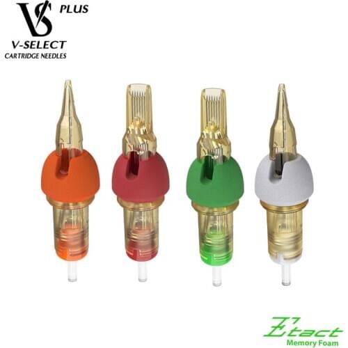 80/100 Pieces Assorted EZ Tattoo Cartridge Needle Kit V Select Cartridge Plus Foam Needles for Rotary Tattoo Machines