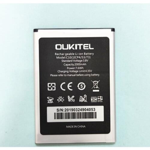 B-TAIHENG New 2000mAh High Quality Replacement Battery For Oukitel C10 Mobile Phone