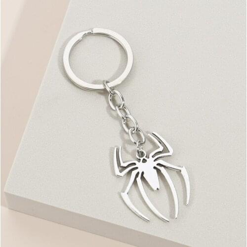 Spider Keychain Araneid Animal Key Ring Metal Key Chains Halloween Gifts For Women Men Handbag Accessorie DIY Handmade Jewelry
