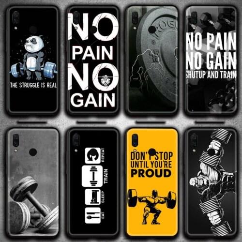 Bodybuilding Gym Fitness Equipment Phone Case Huawei Y6P Y8S Y8P Y5II Y5 Y6 2019 P Smart Prime Pro