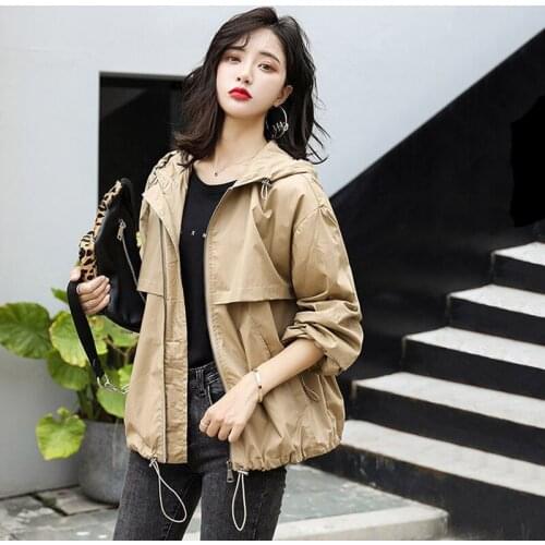 DANWEIHONG Women's Hooded Trench Coats