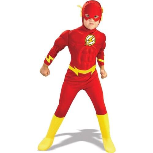 The flash Muscle Kids Comics The Flash Muscle Chest Deluxe Toddler/Child Cosplay Costume