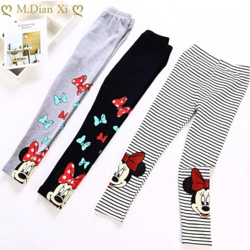 Baby Girl Minnie Child Leggings Cartoon Pants Girl Minnie Trousers Pantyhose Children Spring and Autumn Fashion Leggings