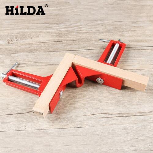 HILDA Multifunction 90 degree Right Angle Clip Picture Frame Corner Clamp 100MM Mitre Clamps Corner Holder Woodworking Hand Tool