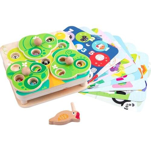 Woodpecker Catching Insect Toys Magnetic Toddler Catch Worm Game Toy