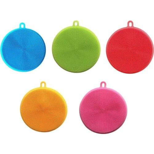Silicone Wash Dish Brush Multipurpose Antibacterial Cleaning Kitchen Tool Scrubber DropshipHousehold MerchandisesHousehold Clean