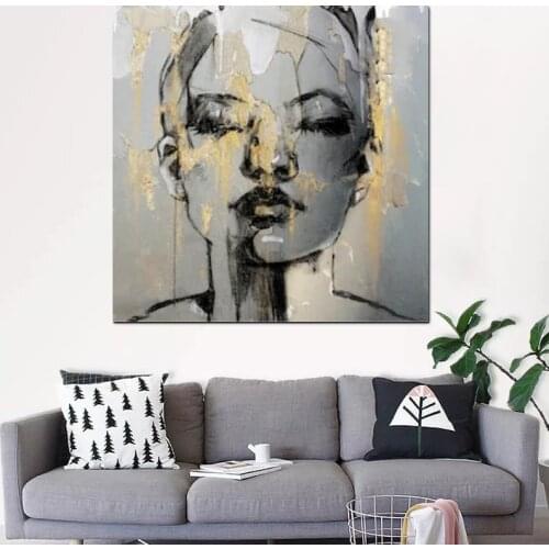 RELIABLI ART Canvas Paintings Portrait Posters Black And White Women Modern Wall Art Prints For Living Room Decoration No Frame
