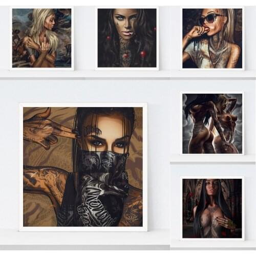 Abstract Nude Girls Canvas Paintings Sexy Fashion Woman Wall Art Prints Poster Living Room Paintings On The Wall Home Decor