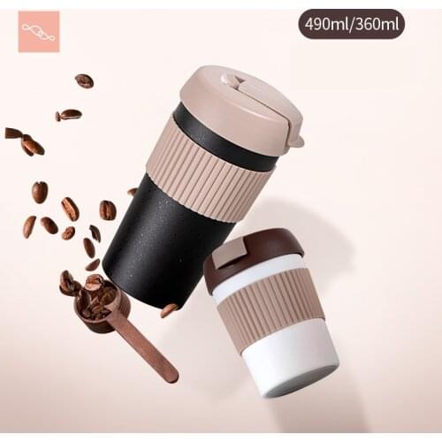 Xiaomi Vacuum Flasks 490ML / 360 Ml KKF New Style Coffee Thermos Cup 316 Stainless Steel Office Mug Straight Cup